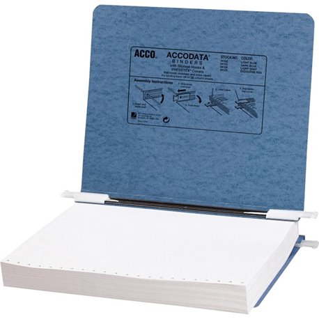 ACCO Presstex Storage Hook Data Binders - 6" Binder Capacity - Letter - 8 1/2" x 11" Sheet Size - Light Blue - Recycled - Retrac