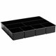 Rubbermaid Drawer Director Organizer Tray - 7 Compartment(s) - 12" Height x 15" Width x 2.4" Depth - Black - Plastic - 1 Each