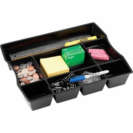 Rubbermaid Regeneration Plastic Drawer Organizer - 9 Compartment(s) - 2.5" Height x 11.9" Width x 14.9" DepthDesktop - 70% Recyc