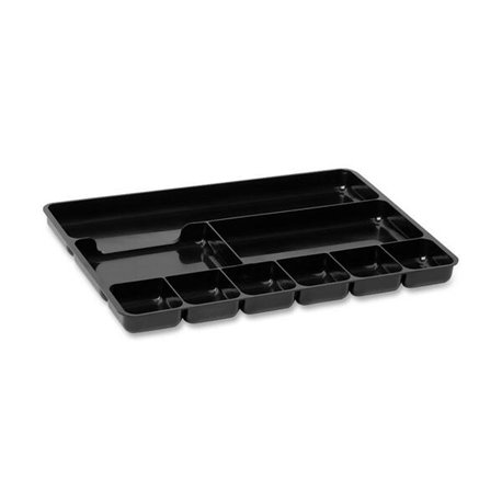 Rubbermaid Regeneration Drawer Organizer - 9 Compartment(s) - 1.3" Height x 14" Width x 9.4" Depth - 70% Recycled - Black - Plas