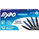 Expo Vis-A-Vis Wet-Erase Markers - Fine Marker Point - Blue - White Barrel - 12 / Dozen