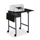 Safco Drop Leaves Machine Stand - 150 lb Load Capacity - 26.9" Height x 36" Width x 18" Depth - Floor - Laminate - Steel - Black