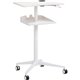 Safco Active Collection Vum Mobile Workstation - 25.3" x 19.8"47.8" - 2 Shelve(s) - Finish: White