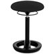 Safco TWIXT Ergo Desk Height Chair - Black Polypropylene, Nylon, Vinyl Seat - Rounded Base - 1 Each