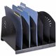 Safco Steel Desk Racks - 6 Compartment(s) - 2" - 8" Height x 12.1" Width x 11.1" DepthDesktop - Powder Coated - Black - Steel - 