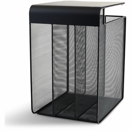 Safco Onyx Vertical Hanging Storage Organizer - 3 Compartment(s) - 11.8" Height x 14.8" Width x 5.3" Depth - Black - Steel - 1 E