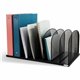 Safco Mesh Desk Organizers - 8 Compartment(s) - 2" - 8.3" Height x 19.3" Width x 11.5" DepthDesktop - Powder Coated - Black - St