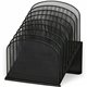 Safco Onyx Wire Mesh Desktop Organizer - 8 Compartment(s) - 1" - 14" Height x 11.8" Width x 10.8" DepthDesktop - Powder Coated -