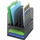 Safco Onyx Mesh Letter Tray Desktop Organizer - 5 Compartment(s) - 13" Height x 11.4" Width x 9.5" DepthDesktop - Powder Coated 