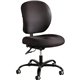 Safco Alday 24/7 Task Chair - Black Polyester Seat - Plastic Back - 5-star Base - Black - Nylon - 1 Each