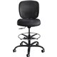 Safco Vue Heavy-duty Stool - Black Vinyl Seat - Black Nylon Back - 5-star Base - Black - 1 Each