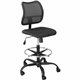 Safco Vue Extended Height Mesh Chair - Black Polyester Seat - Nylon Back - 5-star Base - Black - 1 Each