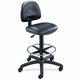 Safco Precision Extended Height Drafting Chair - Vinyl Black Vinyl Seat - Black Frame - 5-star Base - Black - 1 Each