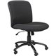 Safco Big & Tall Executive Mid-Back Chair - Black Foam, Polyester Seat - Black Frame - 5-star Base - Black - 1 Each