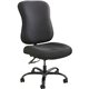 Safco Optimus Big and Tall Chair - Black High-density Polyurethane (HDPU) Seat - Black Back - 5-star Base - 1 Each