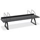 Safco Retainer Lip Desk Riser - 8.3" Height x 42" Width x 12.3" Depth - Swivel - Black - Melamine - 1 Each