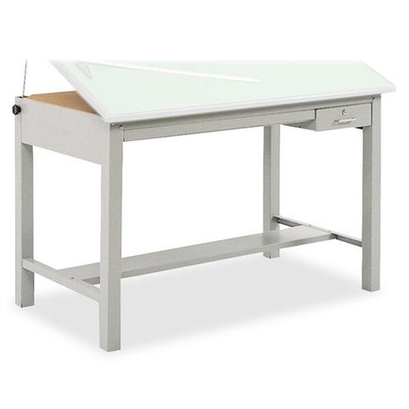 Safco Precision Drafting Table Base - Enamel Four Leg Base - 35.50" Height x 56.38" Width x 30.50" Depth - Assembly Required - G