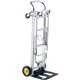 Safco HideAway Convertible Hand Truck - 400 lb Capacity - 4 Casters - 6" , 3" Caster Size - Aluminum - x 15.5" Width x 43" Depth