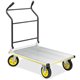 Safco Stow-Away Platform Hand Truck - Tubular Handle - 1000 lb Capacity - 4 Casters - 7" Caster Size - Aluminum - x 24" Width x 