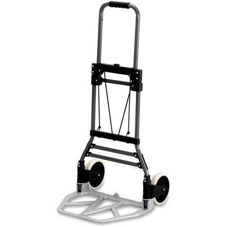 Safco Stow-Away Medium Hand Truck - Telescopic Handle - 275 lb Capacity - 2 Casters - 7" Caster Size - Aluminum - x 19.5" Width 