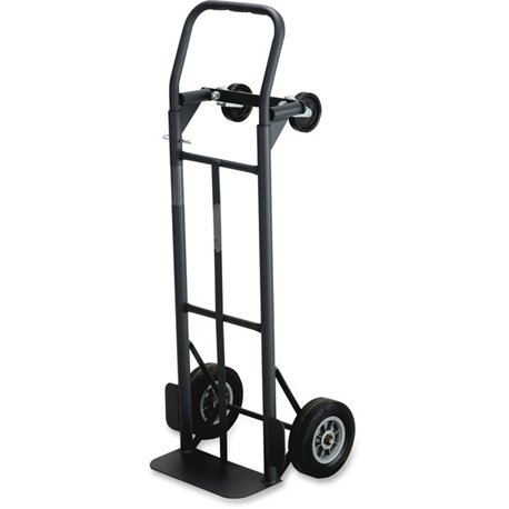 Safco Tuff Truck Convertible - 500 lb Capacity - 8" Caster Size - x 18.5" Width x 12" Depth x 52" Height - Steel Frame - Black -