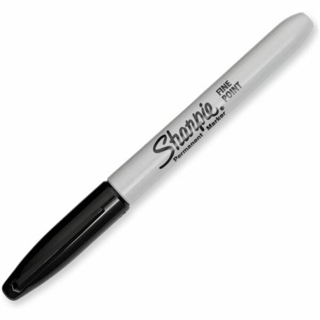 Sharpie Pen-style Permanent Marker - Fine Marker Point - Black Alcohol Based Ink - 12 / Box