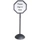 Safco Write Way Dual-sided Directional Sign - 1 Each - 22.5" Width x 65" Height x 18" Depth - Octagonal Shape - Both Sides Displ