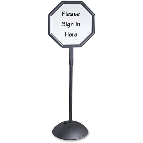 Safco Write Way Dual-sided Directional Sign - 1 Each - 22.5" Width x 65" Height x 18" Depth - Octagonal Shape - Both Sides Displ