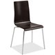 Safco Bosk Stack Chair - Espresso Plywood Seat - Espresso Plywood Back - Chrome Plated Steel Frame - Four-legged Base - 2 / Cart