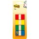 Post-it Flags - 40 x Red, 40 x Yellow, 40 x Blue, 40 x Green - 1" x 1 3/4" - Rectangle - Unruled - Red, Yellow, Green, Blue, Ass