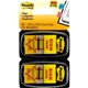 Post-it Message Flags - 100 x Yellow - 1" x 1 3/4" - Arrow, Rectangle - Unruled - "SIGN HERE" - Yellow - Removable, Self-adhesiv