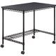 Safco Mobile Wire Desk - For - Table TopMelamine, Black Top x 35.75" Table Top Width x 24" Table Top Depth - 30.75" Height - Ass