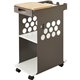 Safco Mini Rolling Storage Cart - 2 Shelf - 4 Casters - Bamboo - x 14" Width x 24" Depth x 34" Height - White - 1 Each