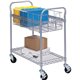 Safco Wire Mail Cart - 600 lb Capacity - 4 Casters - 4" Caster Size - Steel - x 39" Width x 18.8" Depth x 38.5" Height - Gray - 