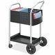 Safco Scoot Mail Cart - 2 Shelf - 300 lb Capacity - 4 Casters - 3" , 8" Caster Size - Steel - x 22" Width x 27" Depth x 40.5" He