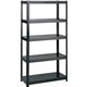 Safco Boltless Steel Shelving - 36" x 18" x 72" - 5 x Shelf(ves) - 1000 lb Load Capacity - Durable - Black - Powder Coated - Ass