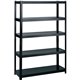 Safco Boltless Steel Shelving - 48" x 18" x 72" - 5 x Shelf(ves) - 1000 lb Load Capacity - Black - Powder Coated - Steel - Assem