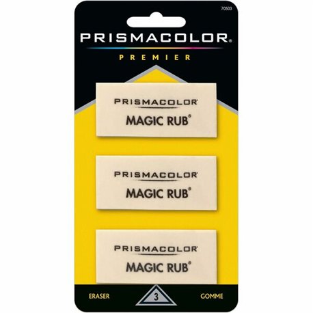 Prismacolor Magic Rub Eraser - White - Vinyl - 1" Width x 2.3" Height x 0.4" Depth x - 1 Pack - Non-marring, Non-smudge, Smear R