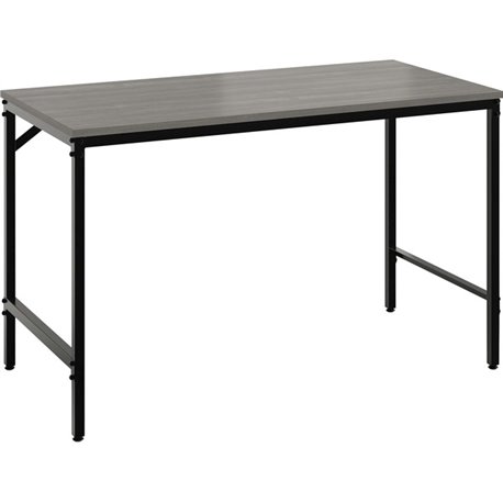 Safco Simple Study Desk - For - Table TopNeowalnut Rectangle, Laminated Top - Black Powder Coat Four Leg Base - 4 Legs x 45.50" 