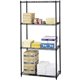 Safco Commercial Wire Shelving - 18" x 72" x 36" - 4 x Shelf(ves) - 2000 lb Load Capacity - Leveling Glide - Black - Powder Coat