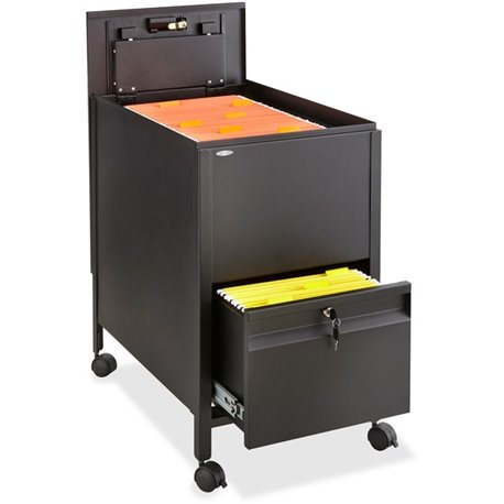 Safco Rollaway Mobile File Cart - 300 lb Capacity - 4 Casters - 2" Caster Size - Steel - x 17" Width x 26" Depth x 28" Height - 