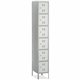 Safco Six-Tier Two-tone Box Locker with Legs - 18" x 12" x 78" - Recessed Locking Handle - Gray - Steel