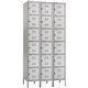 Safco Six-Tier Two-tone 3 Column Locker with Legs - 36" x 18" x 78" - 3 x Shelf(ves) - Recessed Locking Handle - Gray - Steel