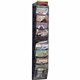 Safco 10-pocket Onyx Mesh Literature Rack - 10 Pocket(s) - 50.8" Height x 10.3" Width x 3.5" Depth - Wall Mountable - Powder Coa