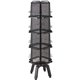 Safco Onyx Mesh Rotating Magazine Stand - 16 Pocket(s) - 58.6" Height x 18.3" Width x 18.3" DepthFloor - 28% Recycled - Black - 