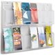 Safco 12 Pamphlet Pocket Display Rack - 12 Pocket(s) - 20.4" Height x 30" Width x 2" Depth - Break Resistant - Clear - Plastic -