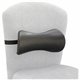 Safco Memory Foam Lumbar Support Backrest - Strap Mount - Black - 1 Each