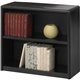 Safco ValueMate Bookcase - 31.8" x 13.5" x 28" - 2 x Shelf(ves) - Black - Steel, Fiberboard, Plastic - Assembly Required