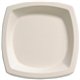 Solo Bare 6-7/10" Eco-Forward Square Plates - Bare - Microwave Safe - 6.7" Diameter - Ivory - Bagasse Body - 125 / Pack