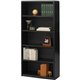 Safco ValueMate Bookcase - 31.8" x 13.5" x 67" - 5 x Shelf(ves) - Black - Steel, Fiberboard, Plastic - Assembly Required